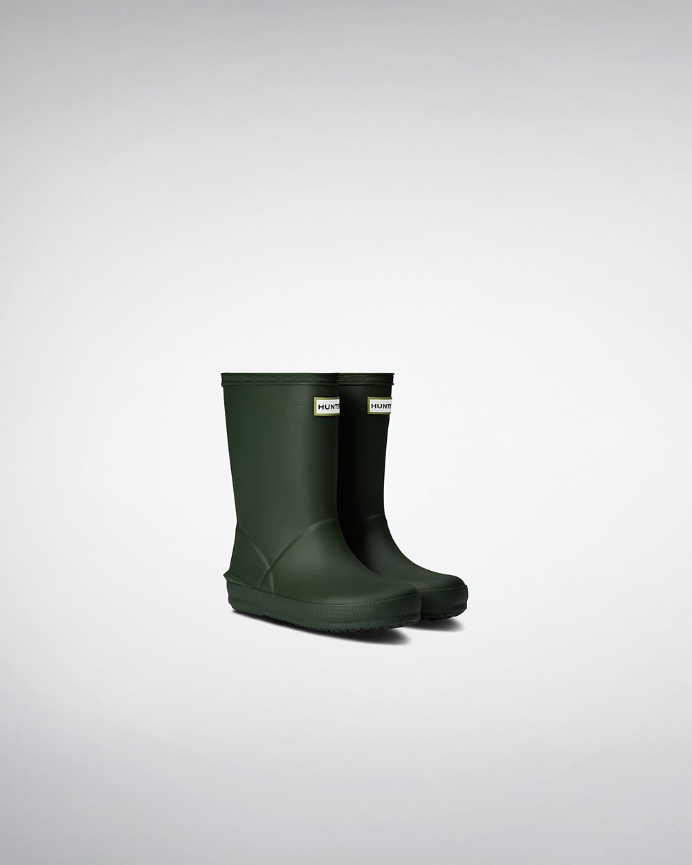 Hunter First Norris Rain Boots - Clearance Kids Green - QEHIZR741